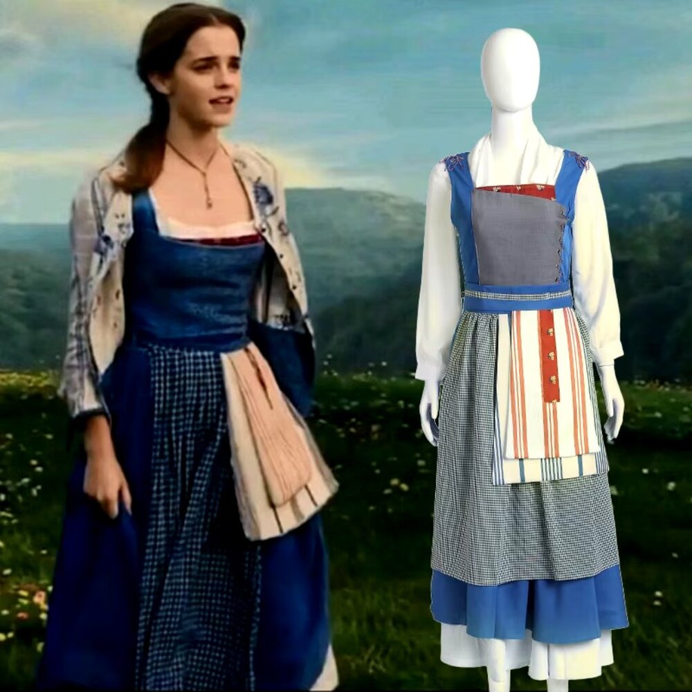 SOLD - COMPLETE COSTUME Beauty & the Beast Belle Dress COSTUME AND WIG - Med